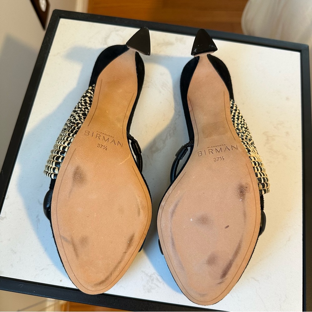Alexandre Birman Marjorie 85 Genuine Leather & Straw Sandal - Picture 5 of 5